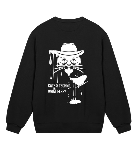 Cats & Technno What else? - Sweater (BLACK)