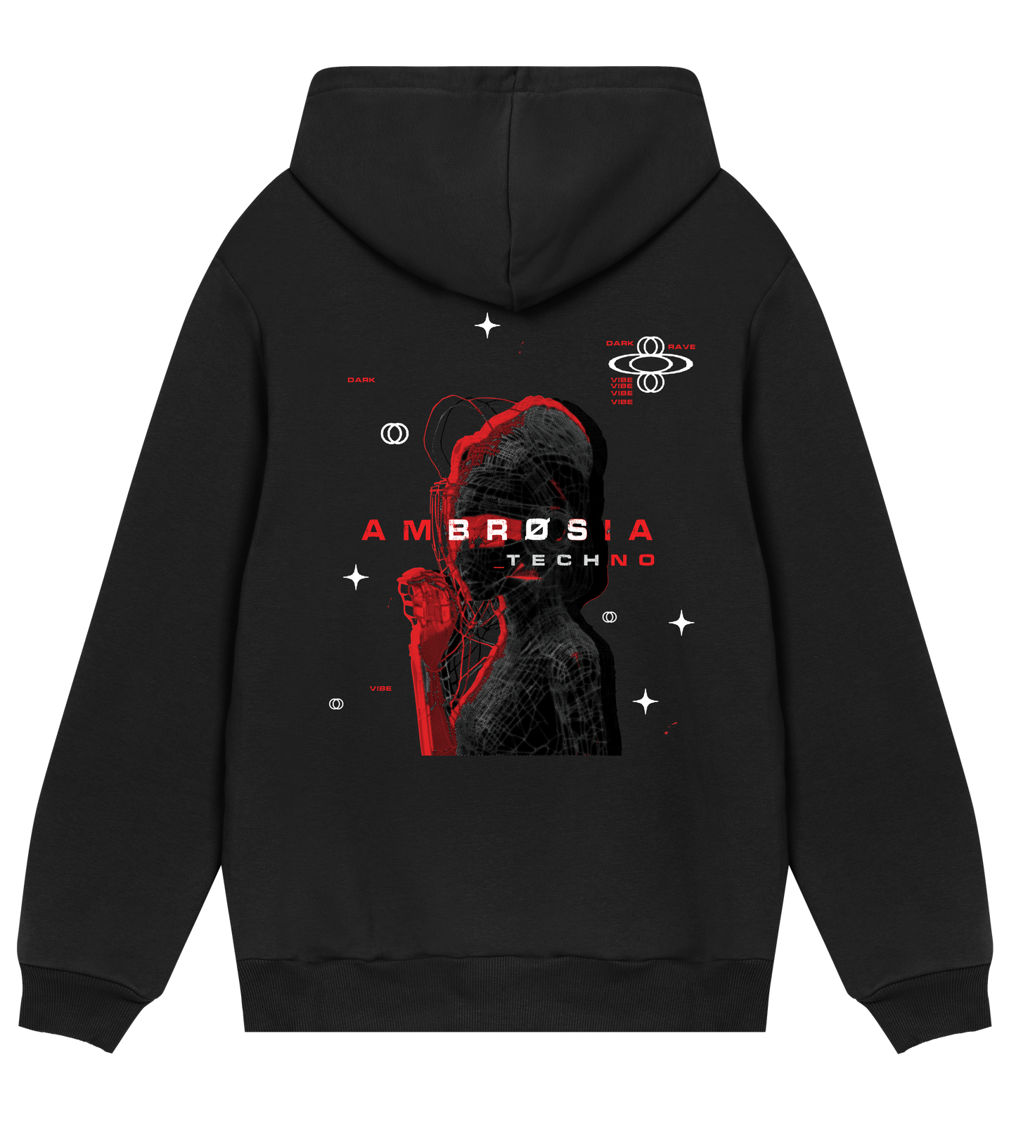 Tripping RED -  Hoodie (BLACK)