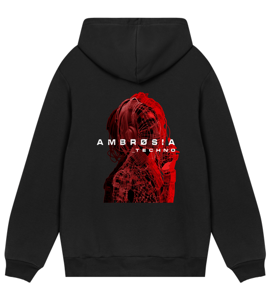 Wired Woman Red - Hoodie (BLACK)