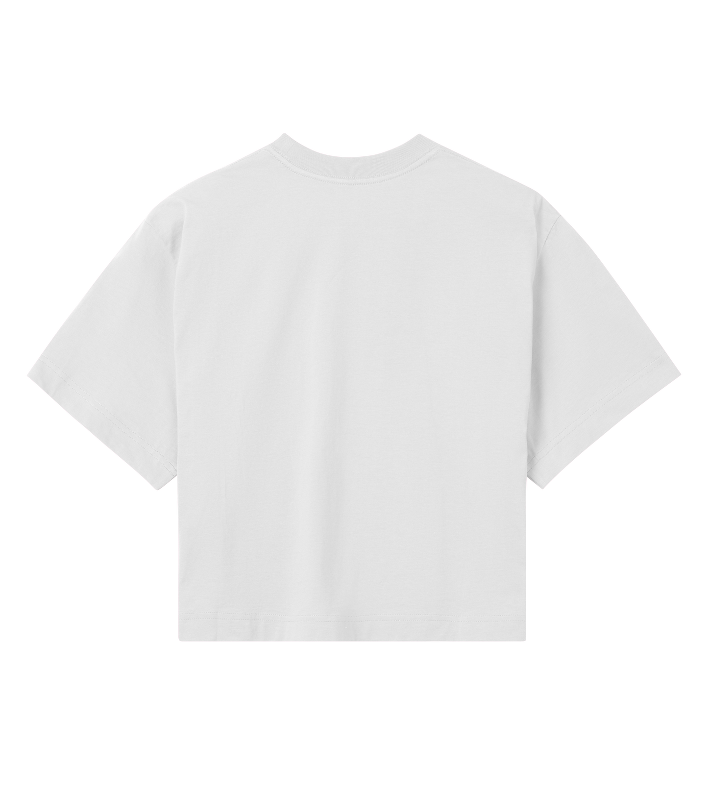 Basic Crop Top - Black txt (WHITE)