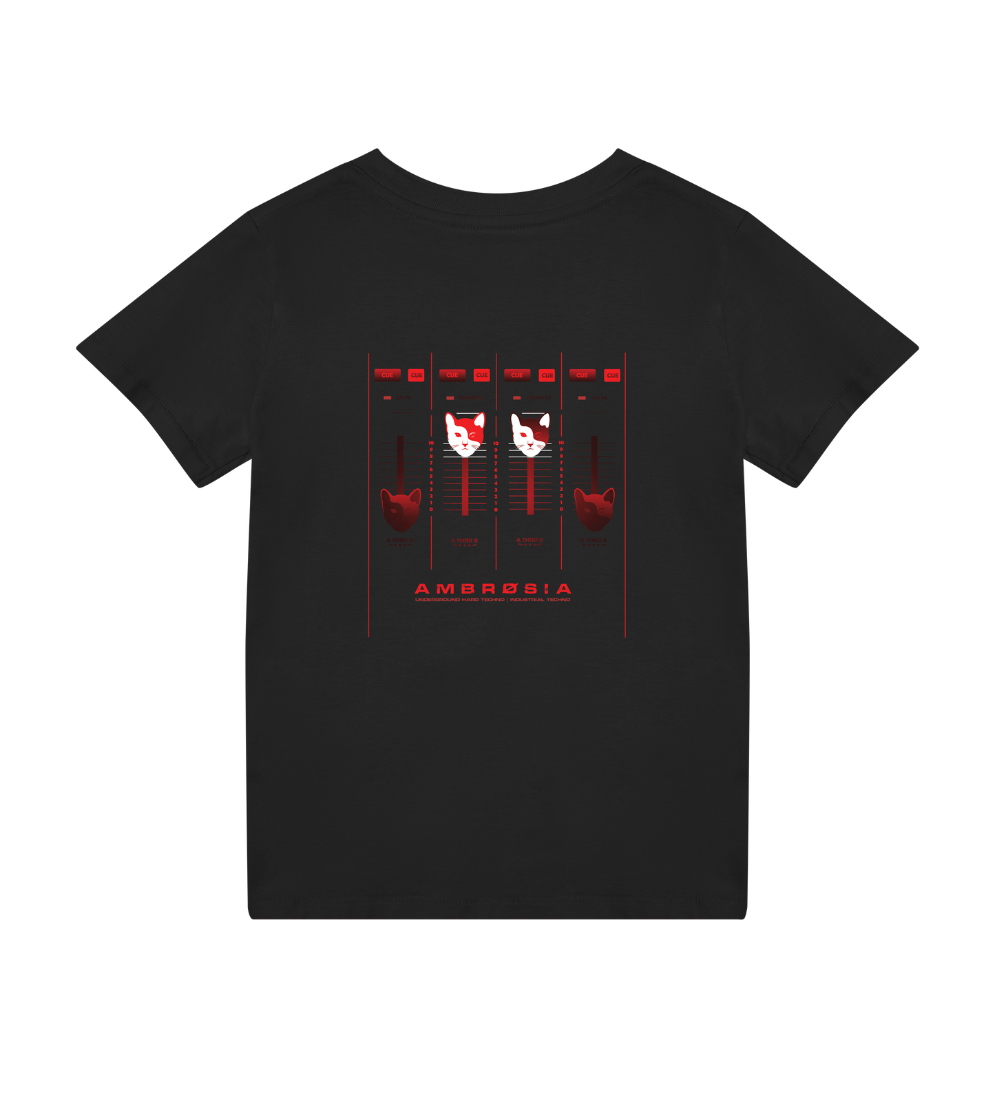 Cat Faders Red - Kids Tee (OFF-BLACK)