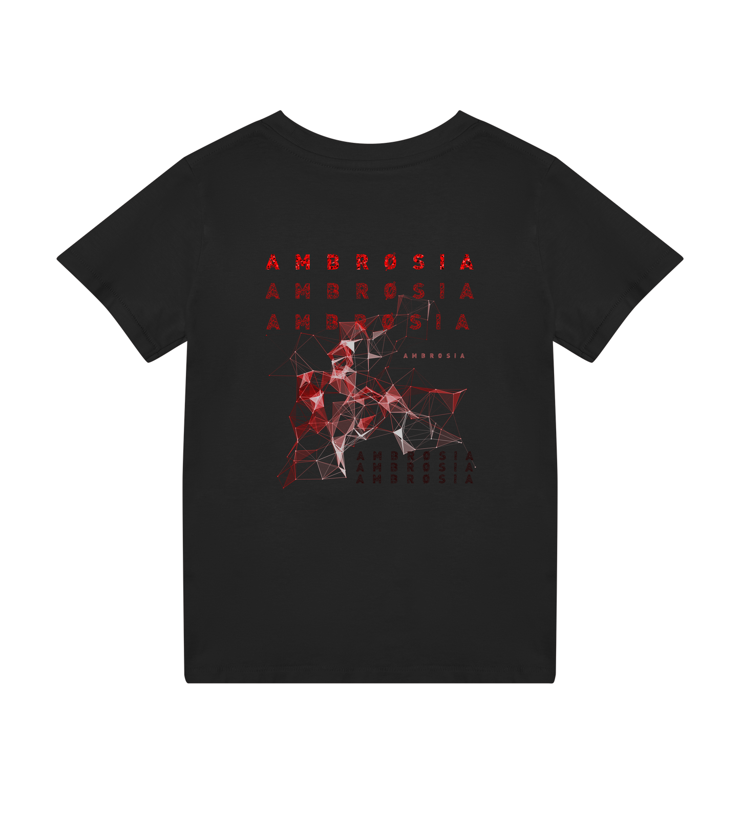 RED WireFrame - Kids Tee (OFF-BLACK)