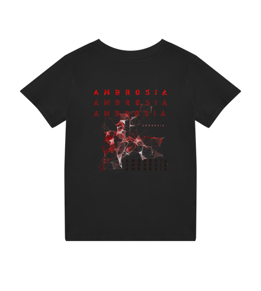 RED WireFrame - Kids Tee (OFF-BLACK)